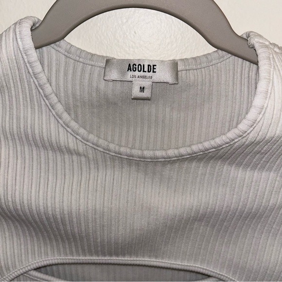 Agolde Lyza Cut Out Rib Top - Picture 3 of 7